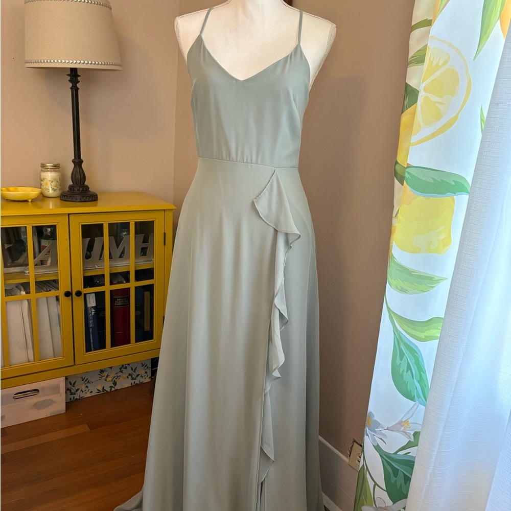 Birdy Grey Sage Maxi Dress with Ruffle Detail